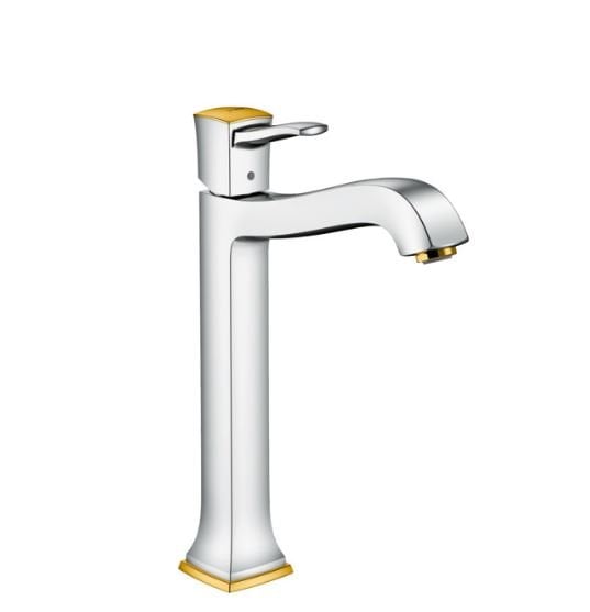 Hansgrohe Metropol Classic Tek Kollu Çanak Lavabo Bataryası Krom Altın Optik