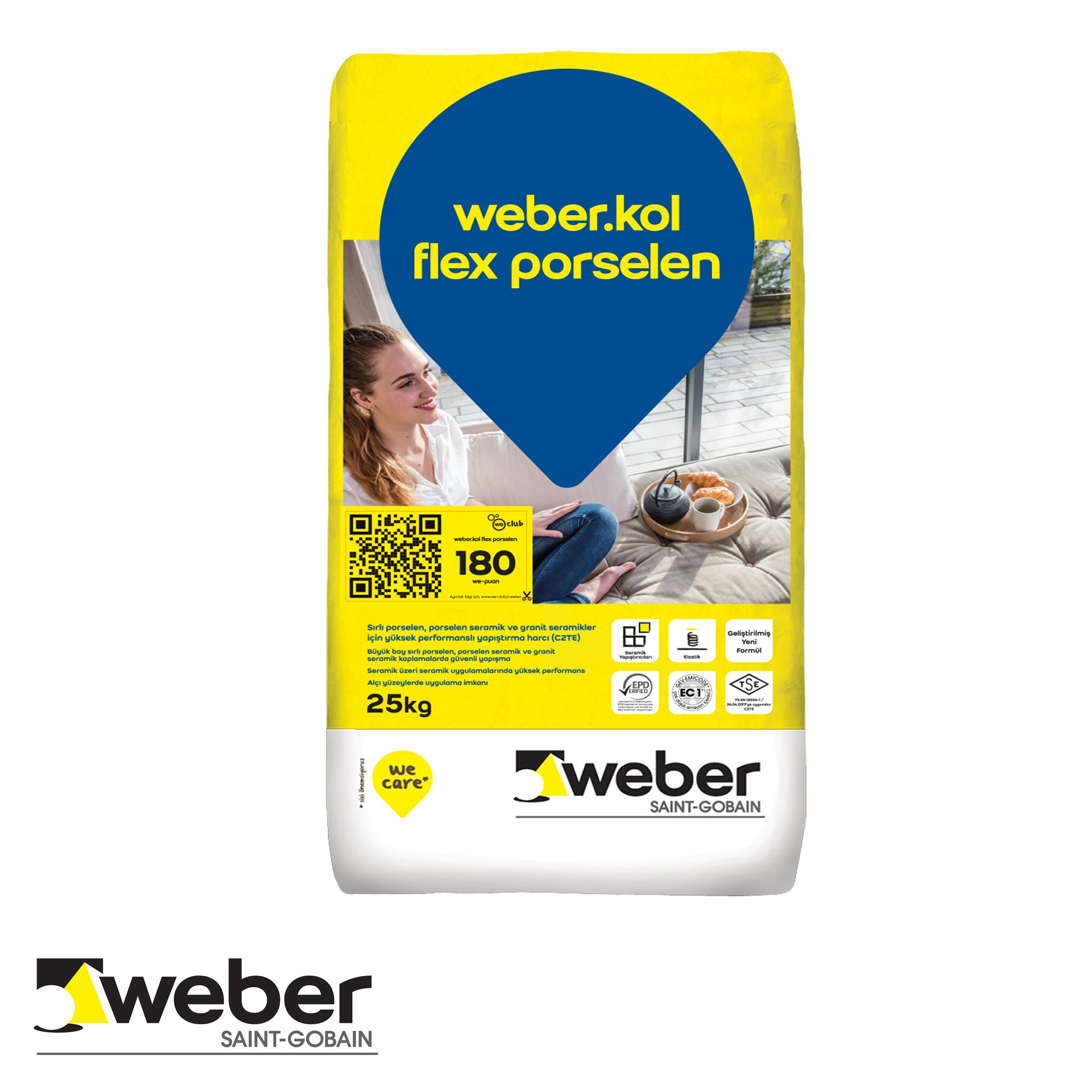 Weber Kol Flex Porselen Gri 25 kg